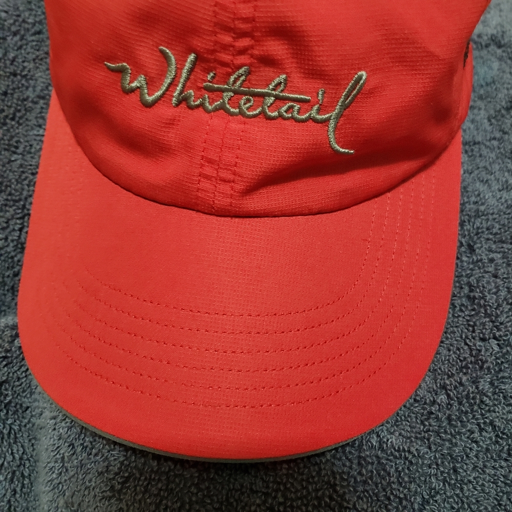 Hat Red with Beige UPF Sun Protection Whitetail Golf